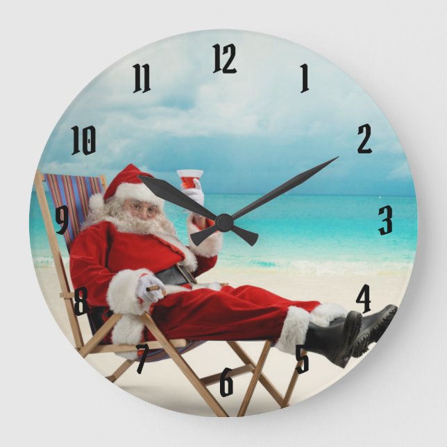 Santa Claus Summer Stor Klocka (Framsida)