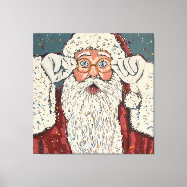 Santa Claus Surprised Canvastryck (Framsida)