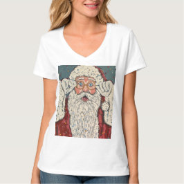 Santa Claus Surprised T Shirt