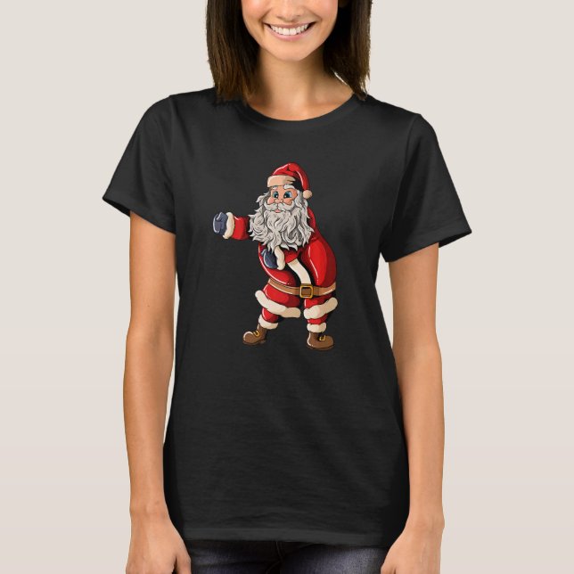 Santa Claus with Christmashat Floss Dance on Chris T Shirt (Framsida)