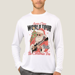 Santa Claus World Tour Cool Julmusik Gitarr T Shirt
