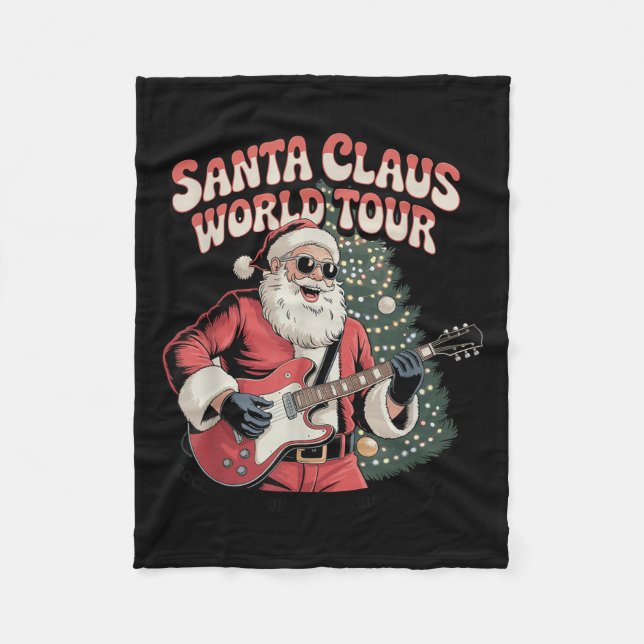 Santa Claus World Tour Rocking Around The Christma Fleecefilt (Framsidan)