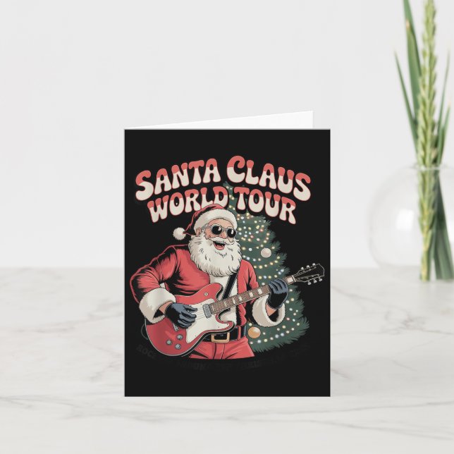 Santa Claus World Tour Rocking Around The Christma Kort (Framsida)