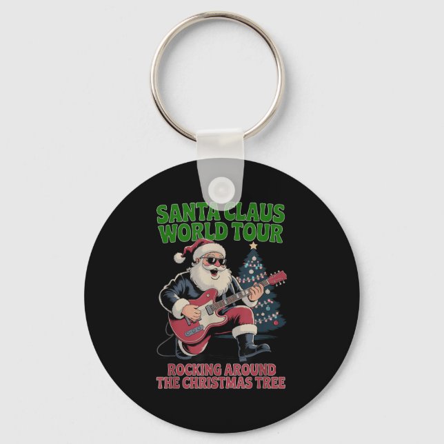 Santa Claus World Tour Rocking Around The Christma Nyckelring (Framsida)