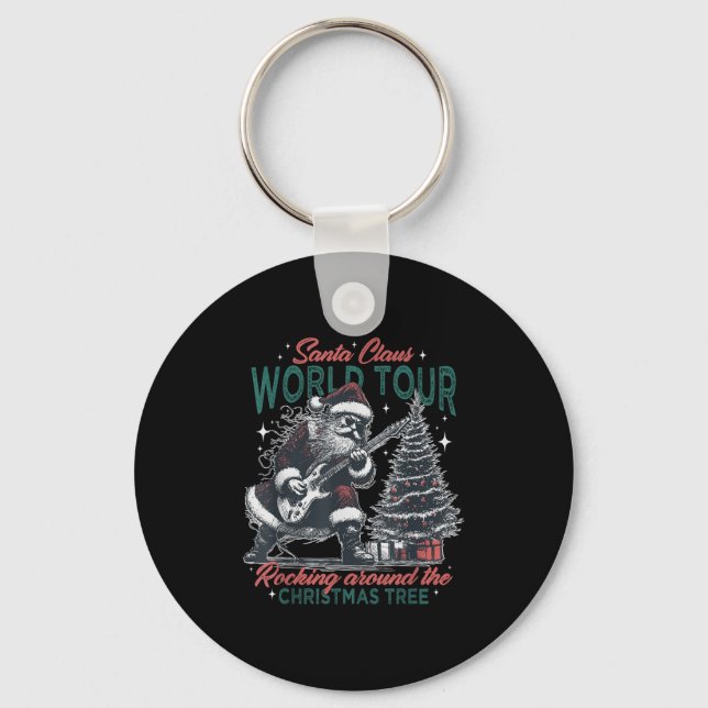 Santa Claus World Tour Rocking Around The Christma Nyckelring (Framsida)