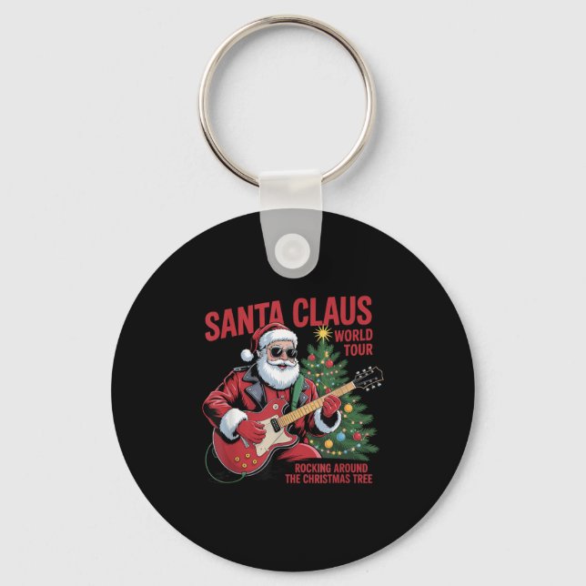 Santa Claus World Tour Rocking Around The Christma Nyckelring (Framsida)