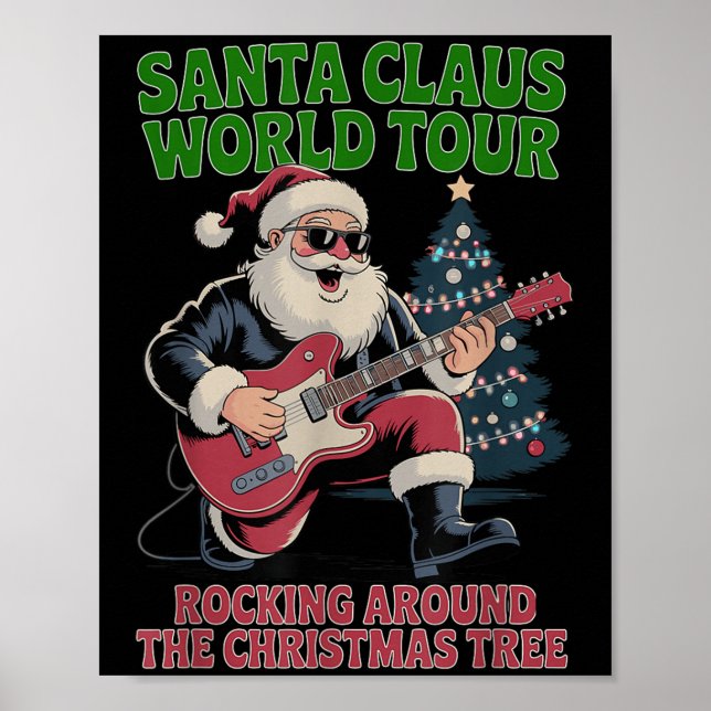 Santa Claus World Tour Rocking Around The Christma Poster (Framsidan)