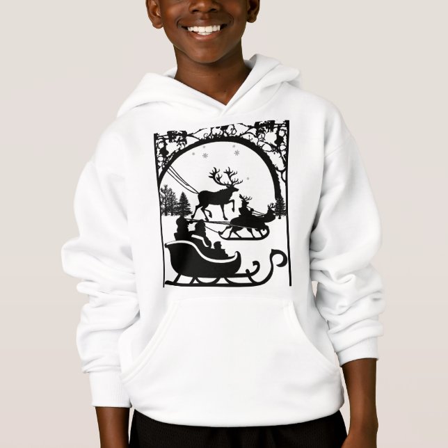 Santa clause hoodie for kids t shirt (Framsida)
