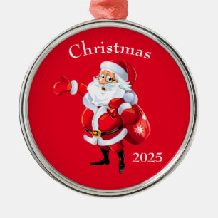 Santa Clause julgransprydnad Metall