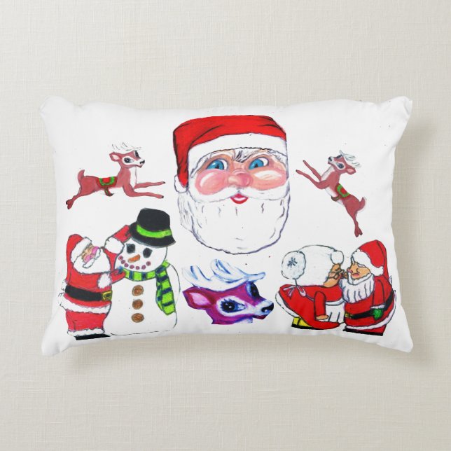 SANTA CLAUSE KOLLAGE kudde (Framsidan)