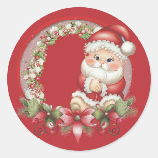 Santa Clause Runt Klistermärke