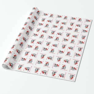 Santa Claws KATT Inpackningspapper Presentpapper