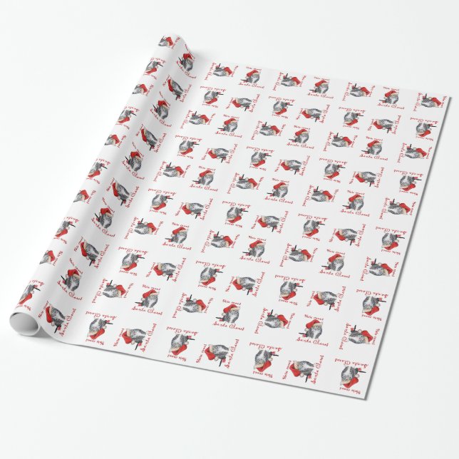 Santa Claws KATT Inpackningspapper Presentpapper (Utrullad)