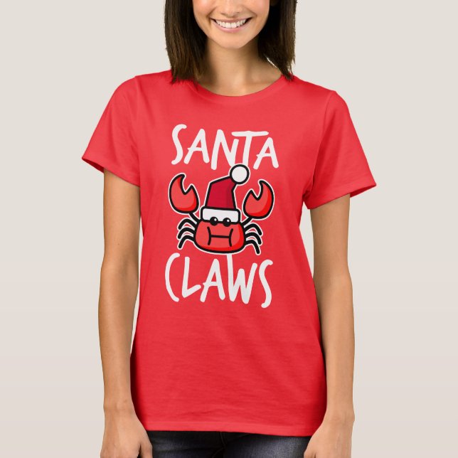Santa Claws New England julkräfta högtid T Shirt (Framsida)