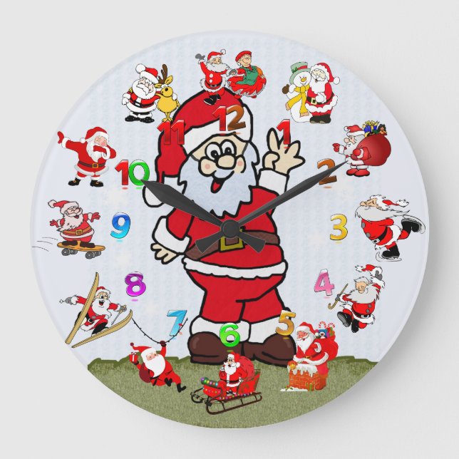 Santa Clock Stor Klocka (Framsida)