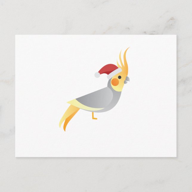 Santa Cockateil Funny Chrismas Helg Vykort (Framsida)