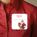 Santa Cocktail Party Beer Namn bricka Badge jul Fyrkantigt Klistermärke<br><div class="desc">*** Köp Avslutat Projektionsyta när du använder det här klistermärket som namn bricka*** Denna utformning kan vara personlig i det område som tillhandahålls genom att ändra foto och/eller text. Du kan också anpassa den genom att klicka på Anpassa den här mallen och sedan välja klicka för att anpassa ytterligare alternativ...</div>