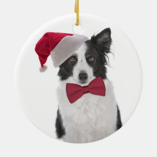 Santa Collie jul Ornament (Baksidan)