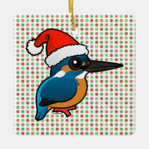 Santa Common Kingfisher Julgransprydnad Keramik