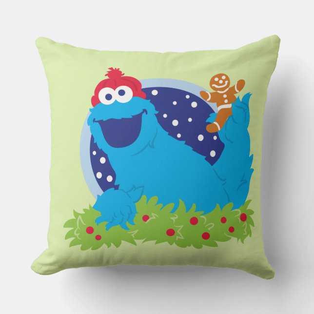 Santa Cookie Monster Kudde (Framsida)