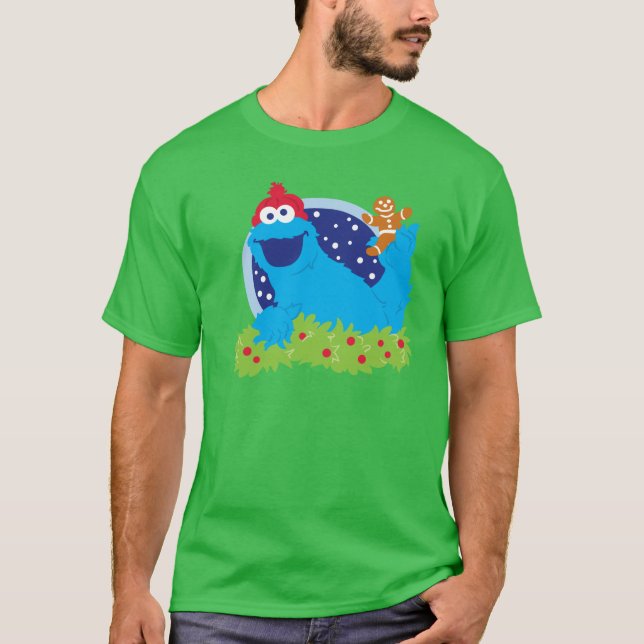 Santa Cookie Monster Tee Shirt (Framsida)