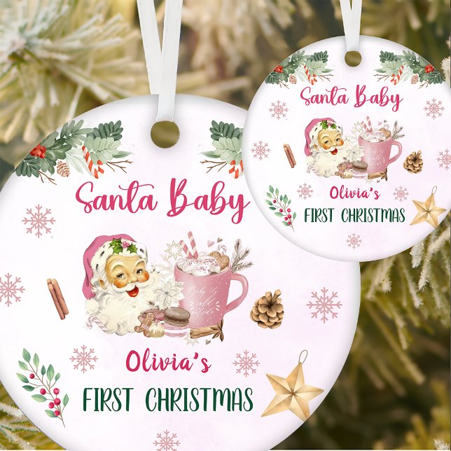 Santa Cookies-Födelsedagsfesten Julgransprydnad Keramik (Skapare uppladdad)