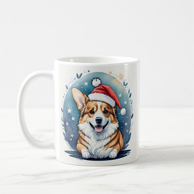 Santa Corgi jul Mugg (Vänster)