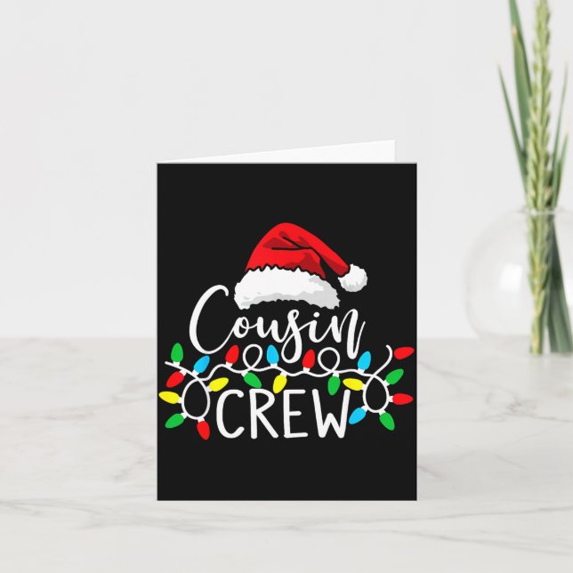 Santa Cousin Crew Christmas Matching Pajamas For K Kort (Framsida)