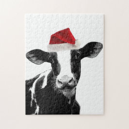 Santa Cow-Holstein Dairy Jul Cow Pussel