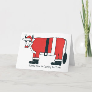 Santa Cow kommer till Town Helgkort