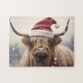 Santa Cow Rustic Helgdag Pussel