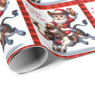 Santa Cowboy Bull Rider Western Rodeo-jul Presentpapper