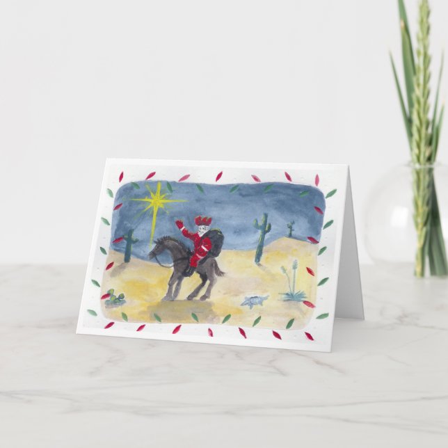 Santa Cowboy Helgkort (Framsida)