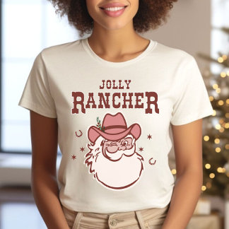 Santa Cowboy Rancher-jul T Shirt