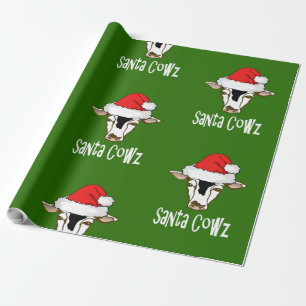 Santa Cowz rolig lantgårdko med Santa hattjul Presentpapper