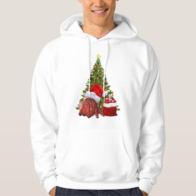 Santa Crab Funny jul Hermit Crab Älskare Hoodie (Framsida)