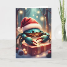 Santa Crabs Helgdag - Kustjullkort
