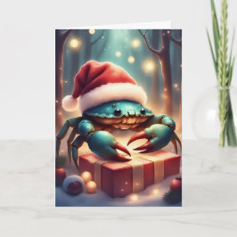 Santa Crabs Helgdag - Kustjullkort Kort