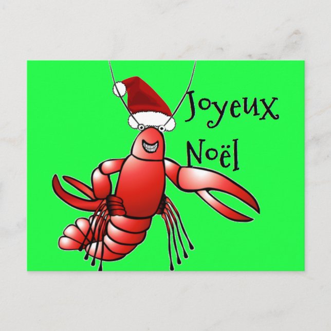 Santa Crawdad (Santa Craws) Vykort (Framsida)