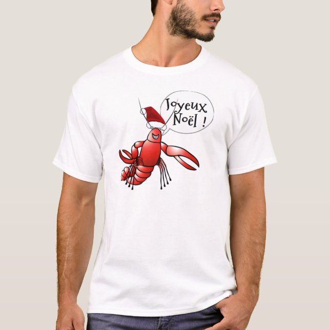 Santa Crawdad (Santa krävor) Tee Shirt (Framsida)
