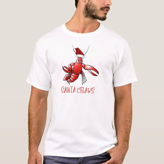 Santa Crawdad (Santa krävor) Tee Shirt (Framsida)