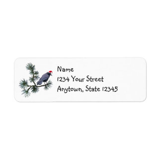 Santa Crow Pine Returadressetiketter Returadress Etikett