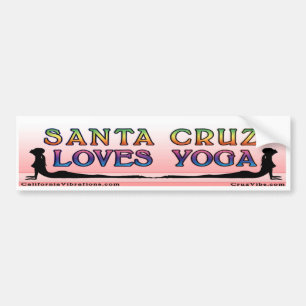 Santa Cruz älskar Yoga - Kalifornien vibrationer Bildekal