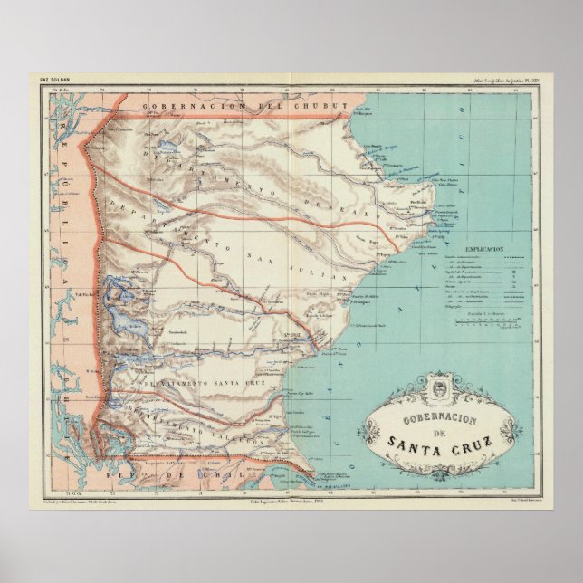 Santa Cruz, Argentina Poster (Framsidan)