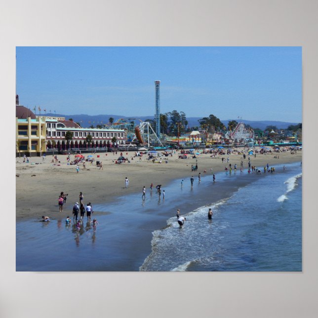 Santa Cruz Beach/Boardpromenad Poster (Framsidan)