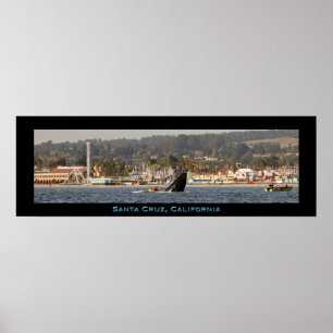 Santa Cruz Beach Boardpromenaden Humpback Whale Po Poster