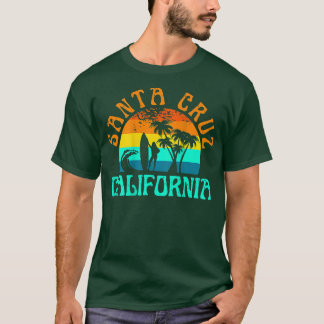 Santa Cruz Beach California Surfa Surfer Retro Sol T Shirt