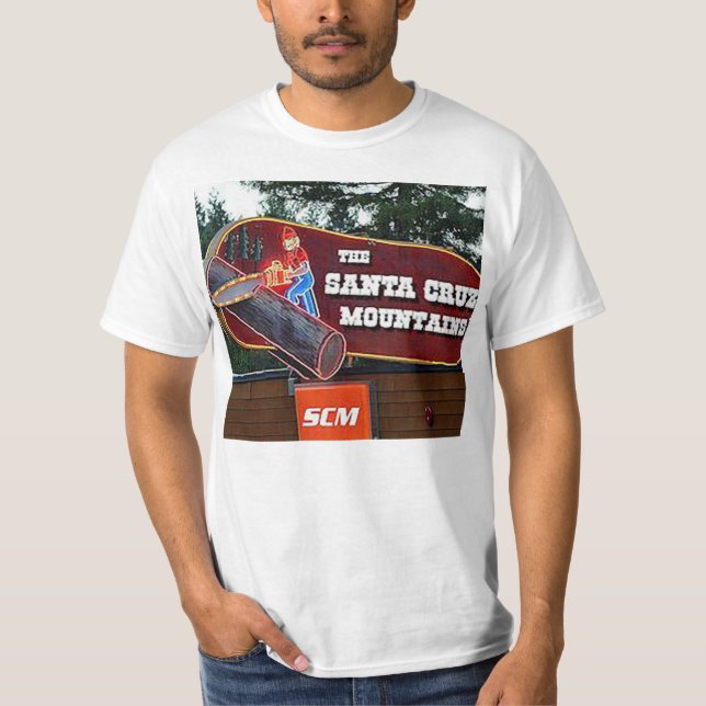 Santa Cruz berg undertecknar tshirten Tee (Framsida)