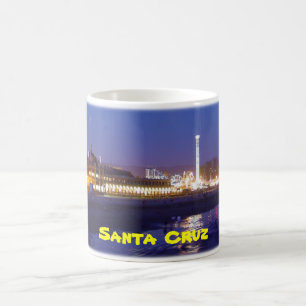 Santa Cruz Boardwalk på nattmuggen Kaffemugg