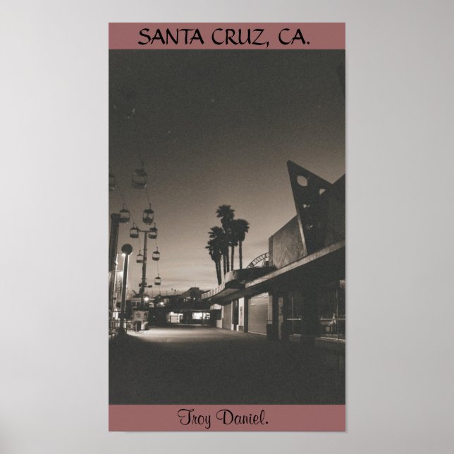 SANTA CRUZ BOARDWALK. POSTER (Framsidan)